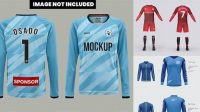 4703+ Goalkeeper Jersey Mockup Free PSD File Download