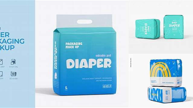 4714+ Diaper Packaging Mockup Free Download Free