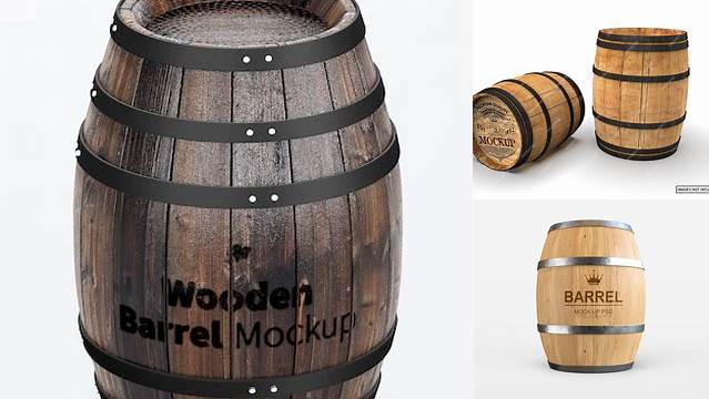 4728+ Barrel Mockup PSD Free Download