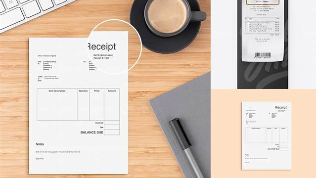 4731+ Receipt Mockup Psd Hight Resolution