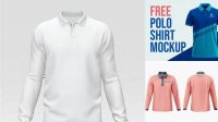 4739+ Long Sleeve Polo Shirt Mockup Creative PSD Resources