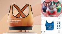 4766+ Sport Bra Mockup Elegant PSD Mockup