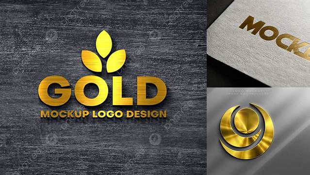 4775+ 3d Gold Logo Mockup Psd Free Download Free PSD