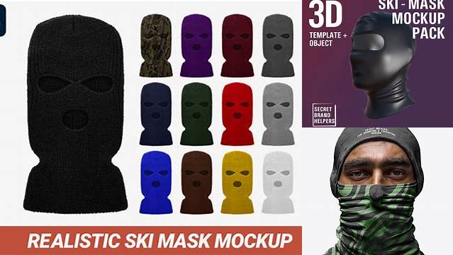 4809+ Ski Mask Mockup Digital Download