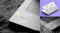 4813+ Laptop Sticker Mockup PSD Free Download