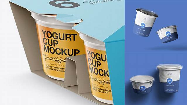 4820+ Yogurt Package Mockup Easy-to-Edit PSD