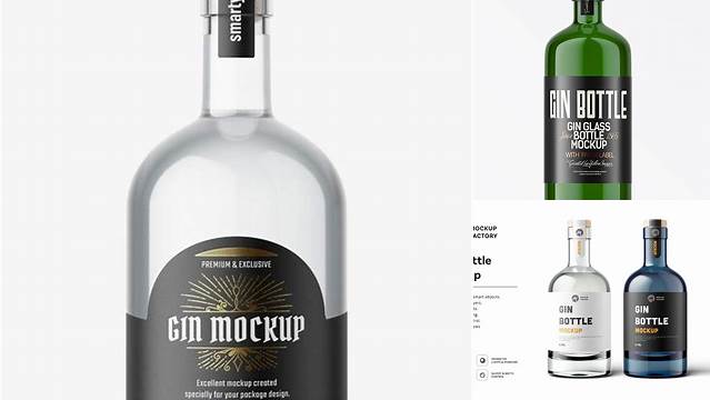 4822+ Gin Bottle Mockup High-Quality PSD Files