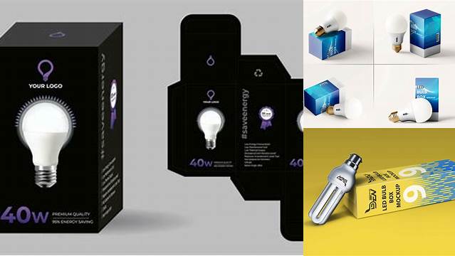 4830+ Led Bulb Packaging Design Psd Free Download Custom Mockup PSD for Free