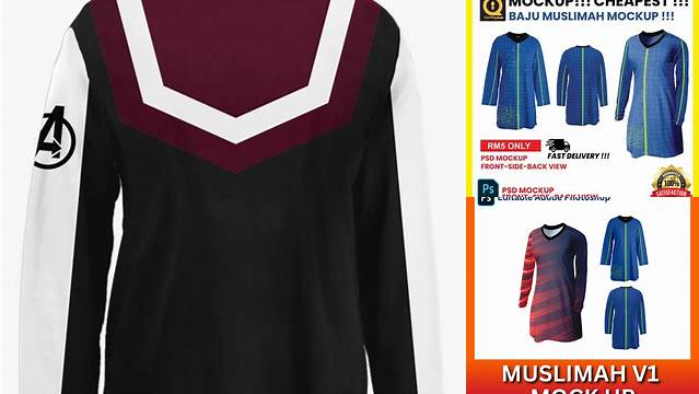 4837+ Mockup Baju Muslimah Digital Resource Free Download