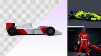 4847+ F1 Car Mockup PSD Free Download