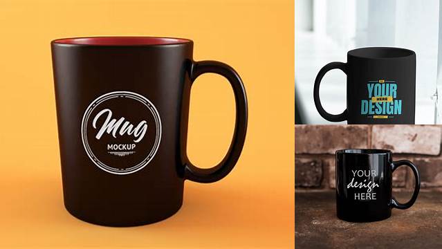 4853+ Black Mug Mockup Free Best for Showcase