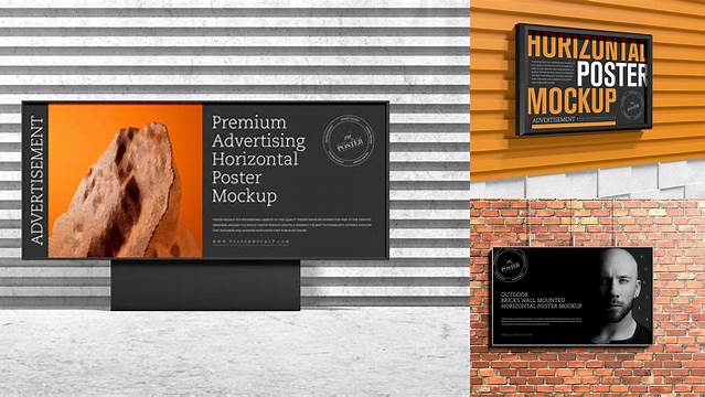 4870+ Horizontal Poster Mockup Free Unique Free Photoshop Files