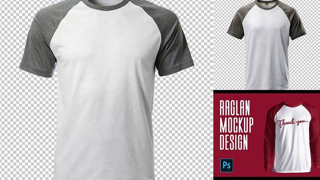 4883+ Mockup Kaos Raglan Mockup PSD