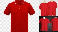 4889+ Mockup Kaos Merah Polos Creative Design Resource