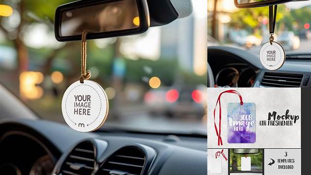 4917+ Car Air Freshener Mockup Include TIFF