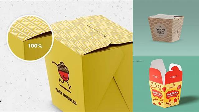 4918+ Noodle Box Mockup High-Quality PSD Files