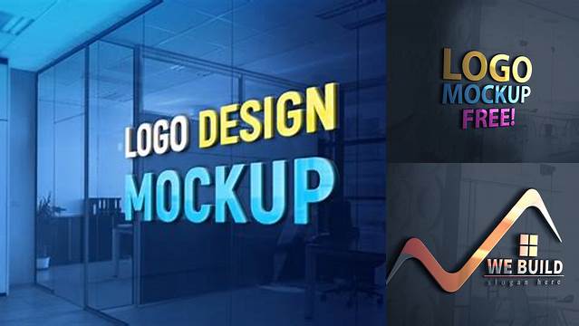 4944+ 3d Glass Window Logo Mockup Fully Editable PSD Template