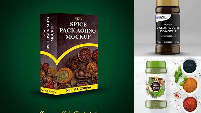 495+ Spice Packaging Mockup Versatile PSD Mockup File