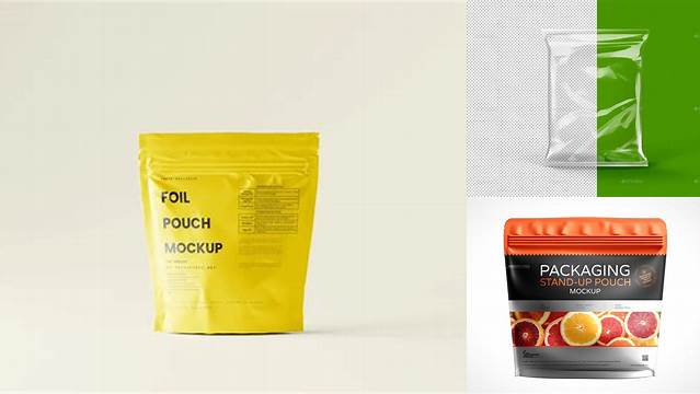 495+ Transparent Foil Pouch Packaging Mockup Free Download PSD Download