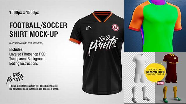 4955+ Mockup Camiseta Futbol Customizable PSD Templates