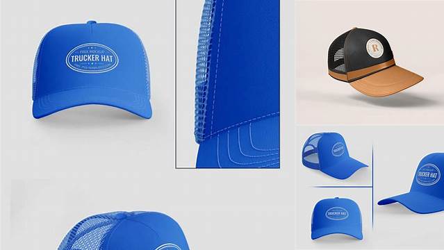 4958+ Trucker Cap Mockup Psd Include TIFF