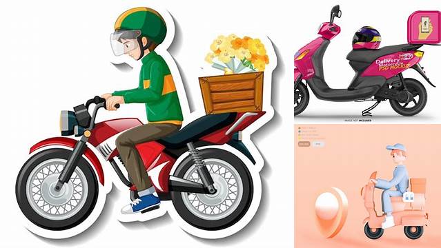 4959+ Delivery Motorcycle Mockup Psd Digital Download