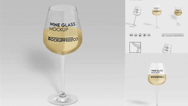 4968+ Free Wine Glass Mockup PSD Download