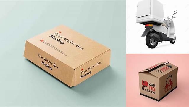 4968+ Motorcycle Delivery Box Mockup Free Versatile and Modern PSD Mockup