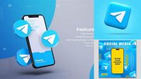 4981+ Mockup Telegram Stylish PSD for Free