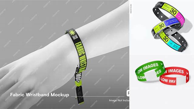 4996+ Event Wristband Mockup Free Smart PNG Image