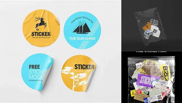 4999+ Sticker Pack Mockup Smart PNG Image