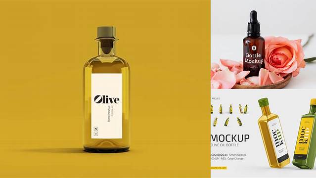 500+ Oil Bottle Mockup Free PSD Download