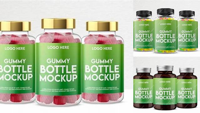 5003+ Gummy Bottle Mockup Include TIFF