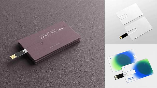 5005+ Usb Card Mockup Psd Elegant and Stylish Free PSD