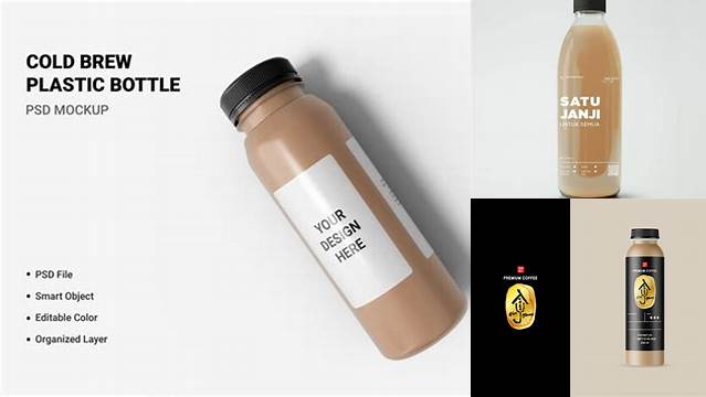 5007+ Mockup Botol Kopi Smart PNG Image