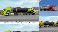 5007+ Tank Truck Mockup Free PSD