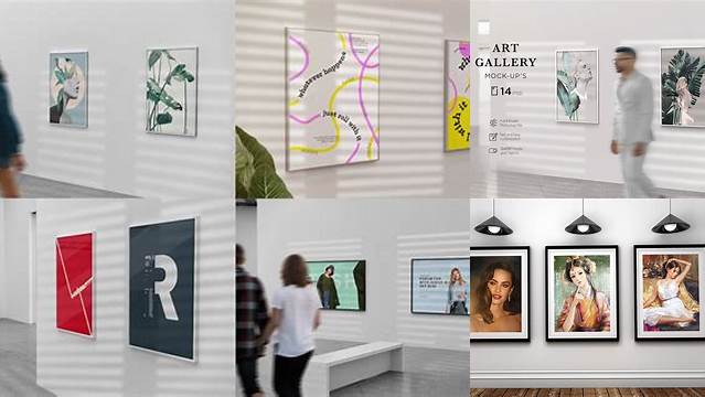 5041+ Art Gallery Mockup Free Free PSD