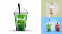 505+ Smoothie Cup Mockup Fully Layered Photoshop Freebie