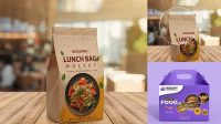 5051+ Lunch Box Mockup Free High-End Creative PSD Template