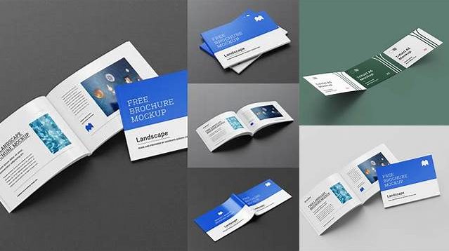 5057+ A5 Landscape Brochure Mockup Customizable PSD