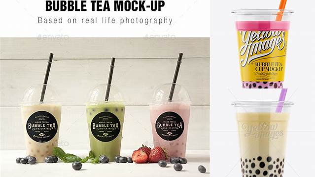 5059+ Bubble Tea Mockup Include TIFF