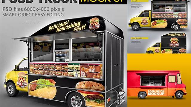 5065+ Food Truck Mock Up PSD Download