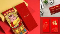 5079+ Red Packet Mockup Free Creative Layered Design File