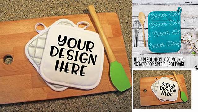 5095+ Pot Holder Mockup Easy-to-Edit Photoshop Freebie