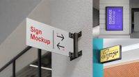 511+ Wall Signage Mockup Include TIFF