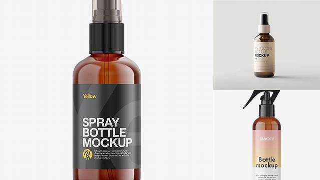 5123+ Amber Spray Bottle Mockup Free PSD Download