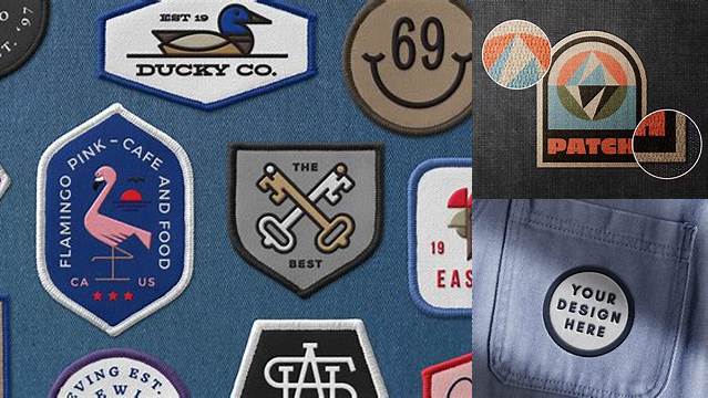 515+ Embroidered Patch Mockup Include TIFF