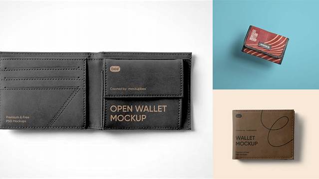 5153+ Wallet Mockup Free Smart Object PSD