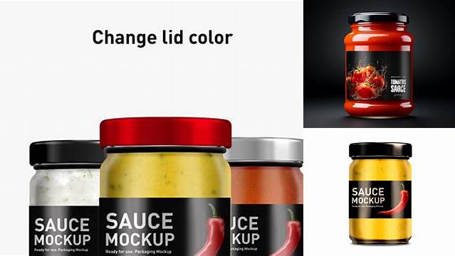 5154+ Sauce Jar Mockup Digital Download