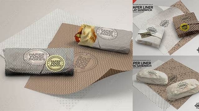 5157+ Sandwich Wrapping Paper Mockup Hight Resolution